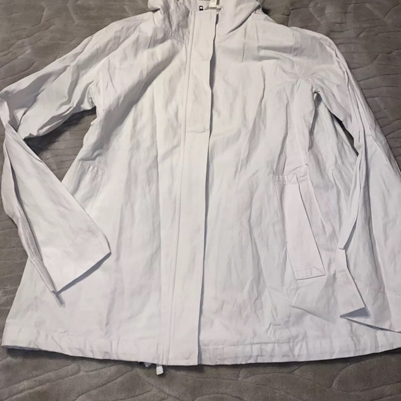 Small NEW EILEEN FISHER BONE ORGANIC COTTON STEEL ZIP COAT $328 - Picture 2 of 10
